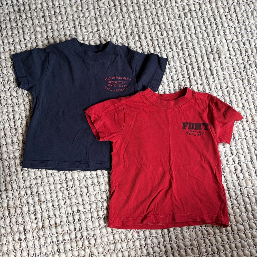 J crew cuts Kids FDNY NYC vintage style T-Shirts – Size 2–3 Years